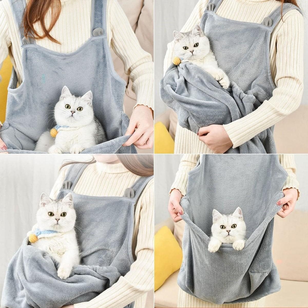 ペットCat Sleeping Bag HugっこUseエプロン ポケット Cat Hugっこ エプロン Nail Clipperり ペット Sleeping Bag HugっこThe button カンガルーポケット Dog ペットスリング Small Dog Winter FlyびoutしPrevention Prevent Hair Adhesion Warmかい ブランケット Cold protection measures Travel Take a walk Through the Court