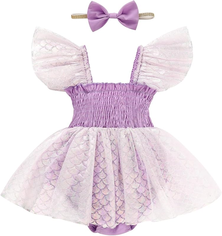 Baby Girl Clothes Infant Tulle Romper Ruffe Sleeveless Bodysuit Baby Girl Outfits Infant Girl Dress 0-18M