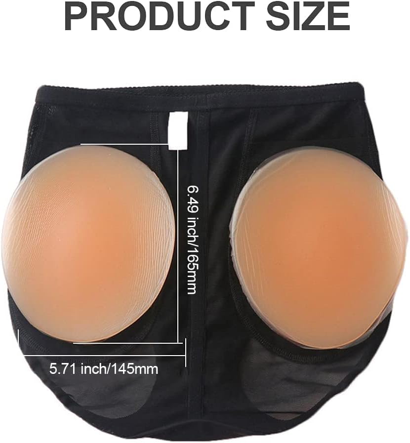 Silicone Butt Pads, Hip Pads for Women Shapewear – Hip Enhancer Pad & Fake Buttock Lifter Thick Peach