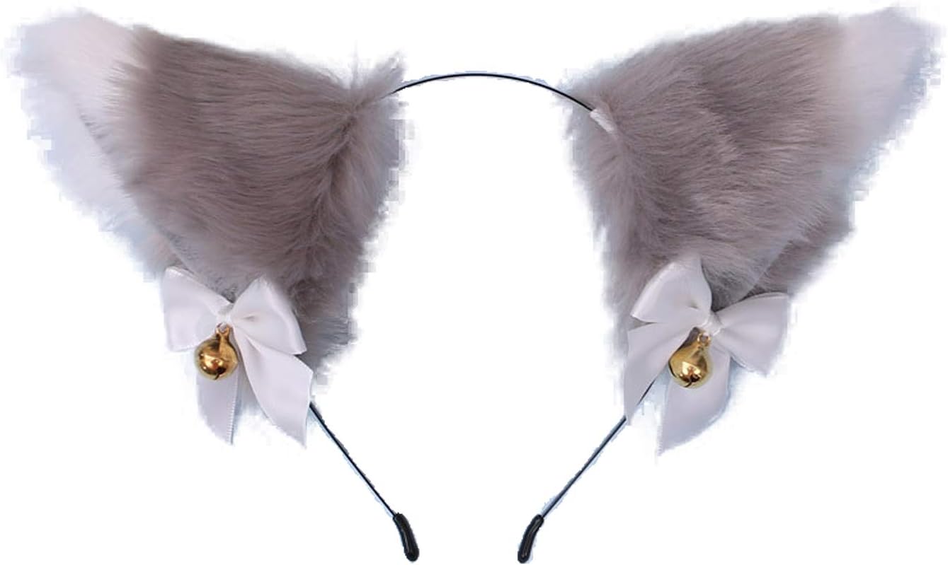 Faylay Cosplay Girl Plush Furry Cat Ears Headwear Accessory for Cam Girl Party
