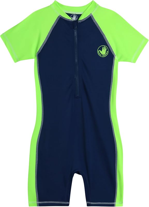 Body Glove Kids Swimsuits - UPF 50+ Short Sleeve One Piece Rashguard Bathing Suit for Girls and Boys (Sizes: 2T-12)
