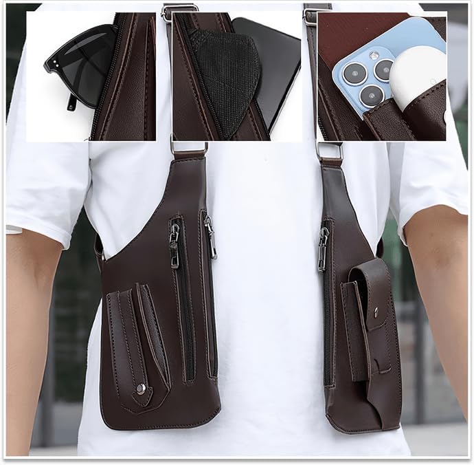 Double Shoulder Armpit Bag, Anti-Theft Hidden Underarm Strap Wallet Pocket Holster Phone Leisure Double Shoulder Pouch