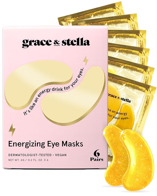 grace & stella Award Winning Under Eye Mask - Reduce Dark Circles, Puffy Eyes, Undereye Bags, Wrinkles - Gel Under Eye Patches - Gifts for Girlfriend - Vegan Cruelty-Free Self Care (48 Pairs, Pink)