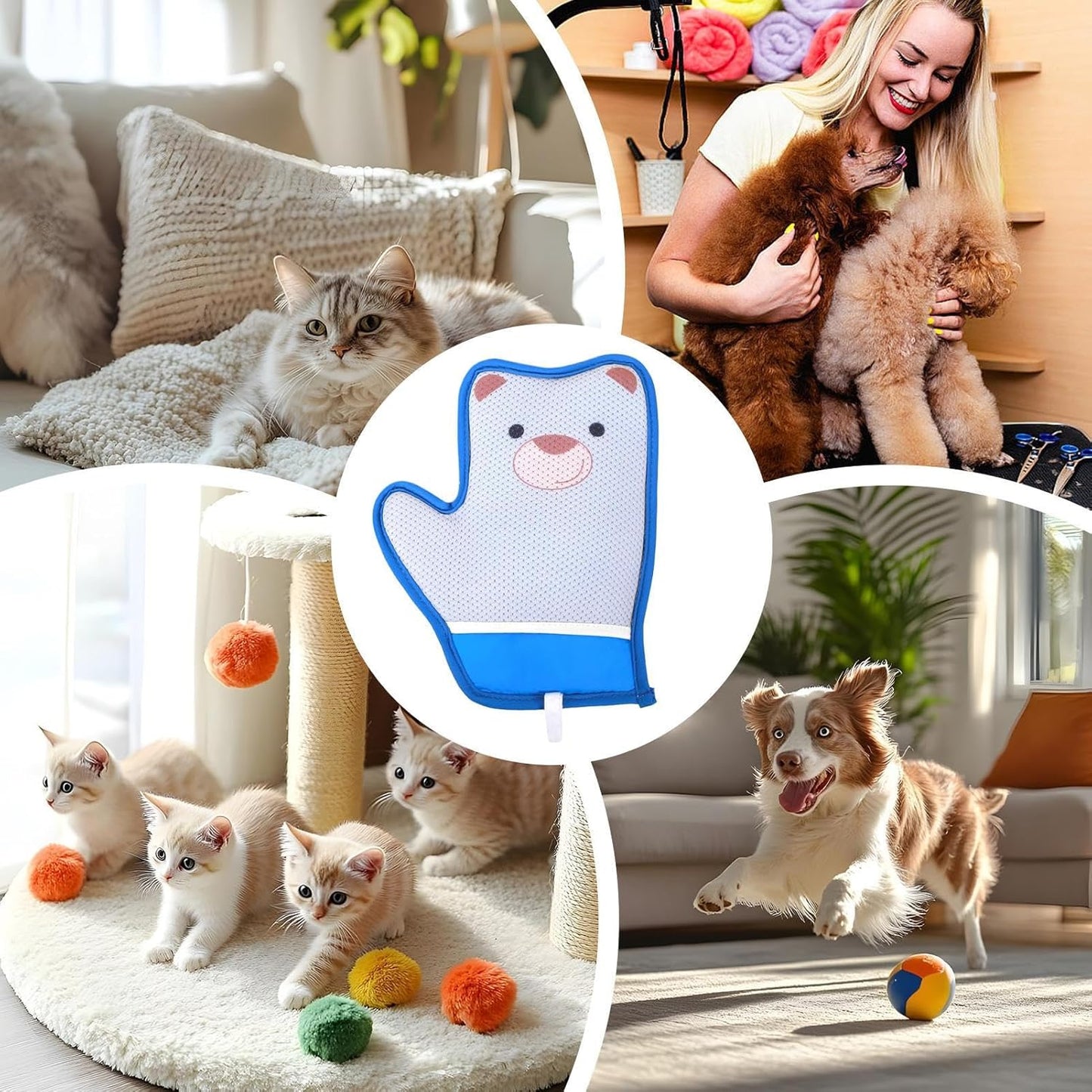 フェルケアシューズインノバティブのTwo-wayデザインスクラビングムーブメントペットファーケアグローブ|AnimalのFor hair removalのSoftらかいSoftらかいHandbag Removal|CatとFor DogsのCatのHandbag