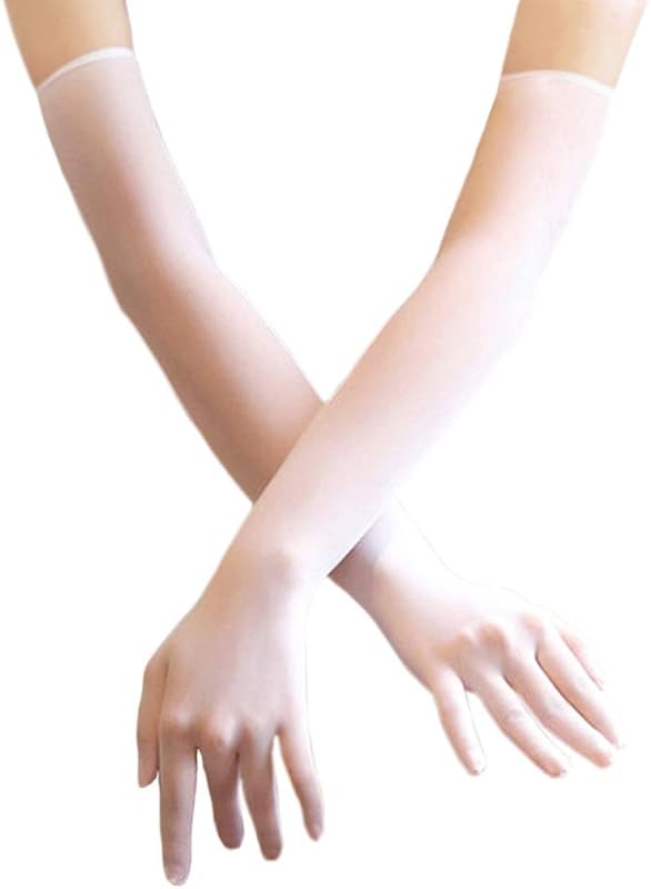 JAMOR Ultrathin Women Lace Long Gloves Ladies Wedding Outdoor Party Lace Gloves
