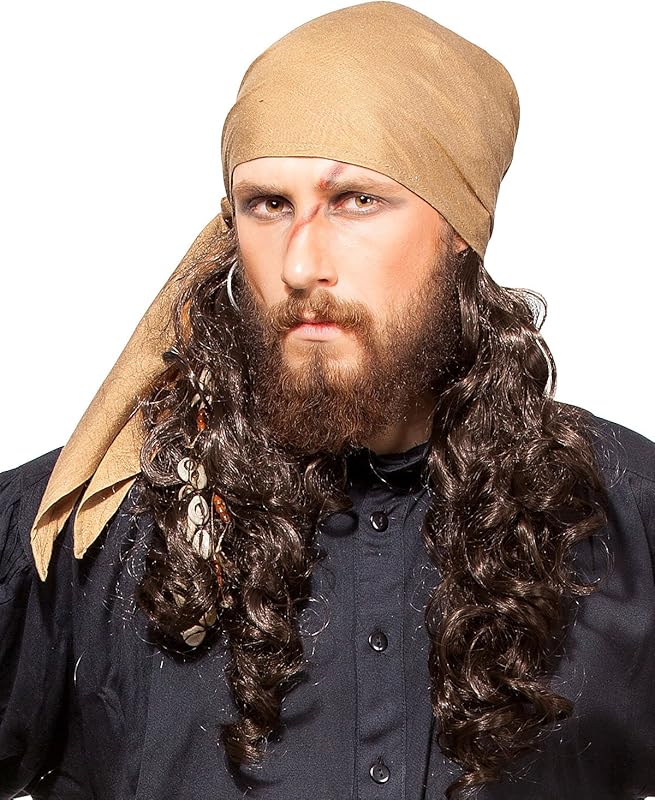 ThePirateDressing Pirate Medieval Renaissance Halloween Costume Linen Triangle Bandana