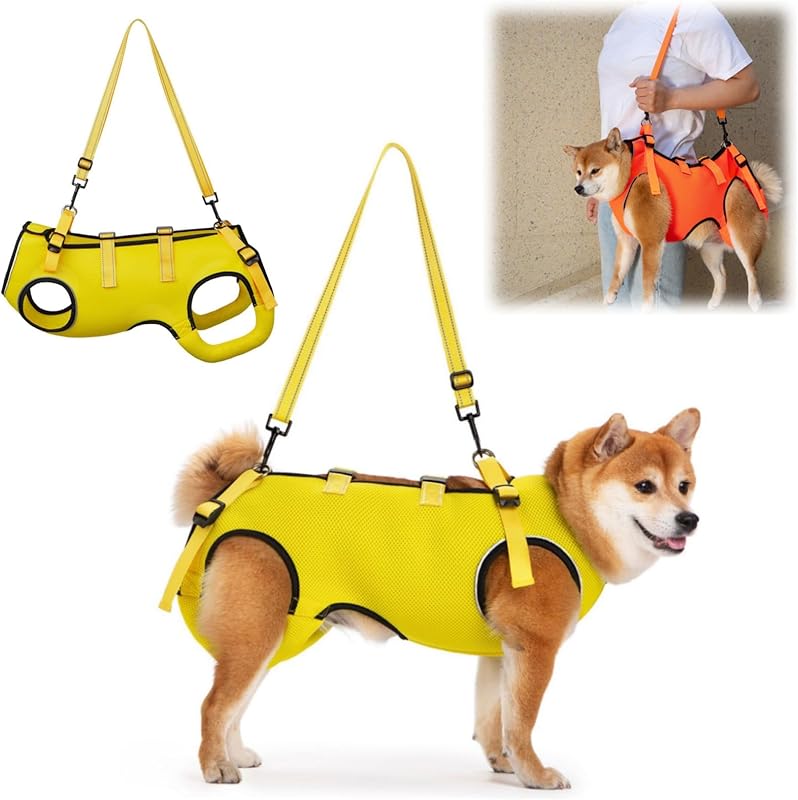GIIPET-Dog Careハーネス Summer Ventilation Dog For nursing careハーネス Walking aid Old Dog けが Nursing Supplies Easy to put on and take off Old Dog/Blame me/surgery/Recovering quickly/Illness Medium-sized dog Small Dog Care Clothing Foot Obstacle リハビリ Take a walk