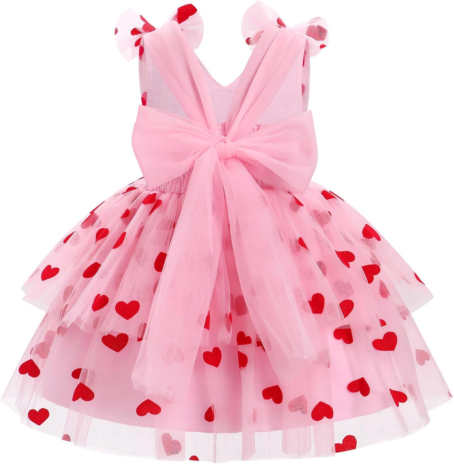 IMEKIS Toddler Girls Butterfly Birthday Dress Rainbow Tulle Formal Wedding Party Ruffle Tutu Dresses Photo Shoot
