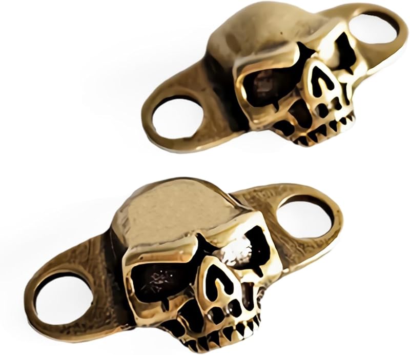 Shoe lace Charms Shoelace Buckle, Fashion Metal Skull Shoelaces Charms Decorations for Sneakers Boots Casual Shoes Accessory