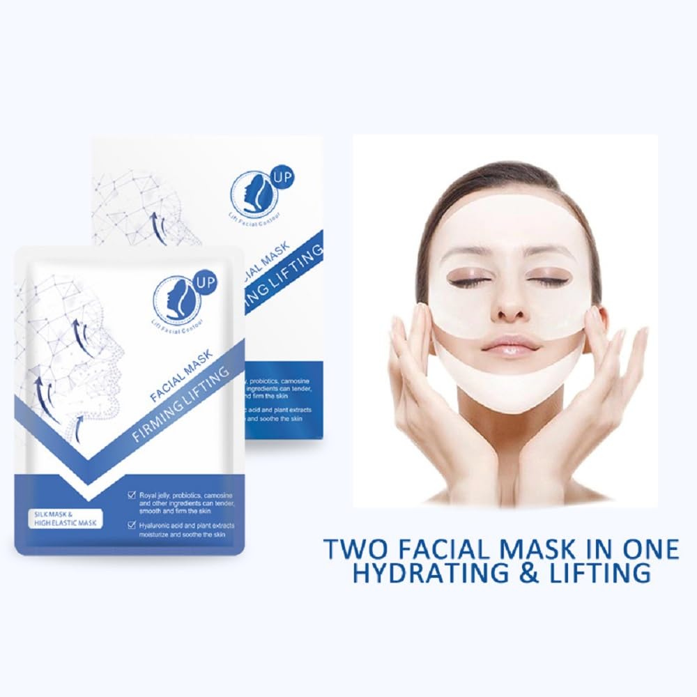 Hyaluronic acid Collagen Lifting Mask (3 Packs), Anti Aging Moisturizing Face Mask, Smooth & Tight Skin, Helps Reduce Fine Lines & Wrinkles