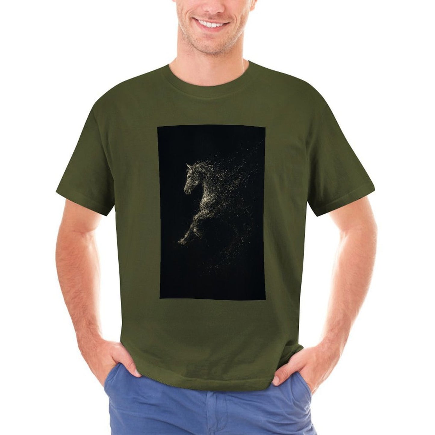 Men's Cotton Short-sleeved T-shirt, Breathable Loose-fitting Casual Summer Top, Suitable for Outdoor Activities and Daily Comfortable Wear,