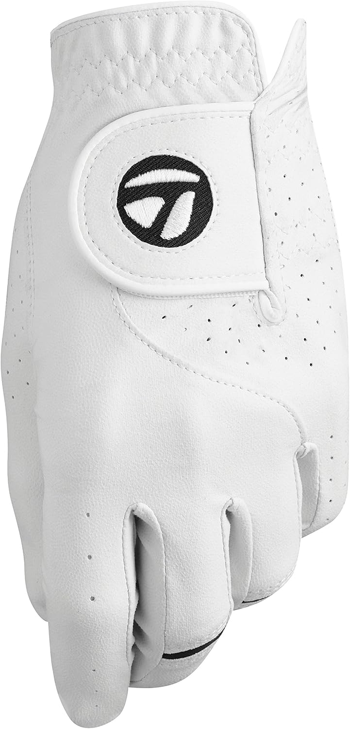 TaylorMade Golf STRATUS TECH GLOVE 2-PACK (WHITE, LEFT HAND, MEDIUM), WHITE(MEDIUM, WORN ON LEFT HAND)