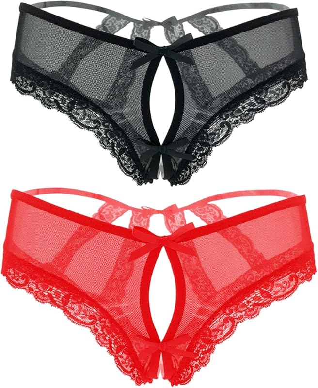 Women’s lace briefs sexy panties with cage back