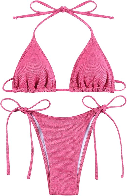 Bikini Sets Women Thongs Cheeky Two Piece Swimsuit Sexy Swimwear Triangle Cute Bathing Suit String