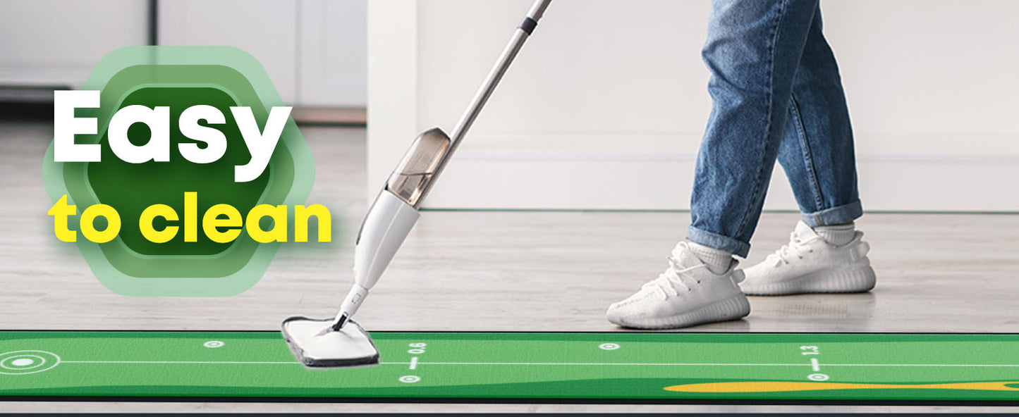 Golf Putting Mat Indoor & Outdoor Professional Practice Putting Green Mat with Distance Marker Anti Slip Backing Golf Accessories Portable Training Matt