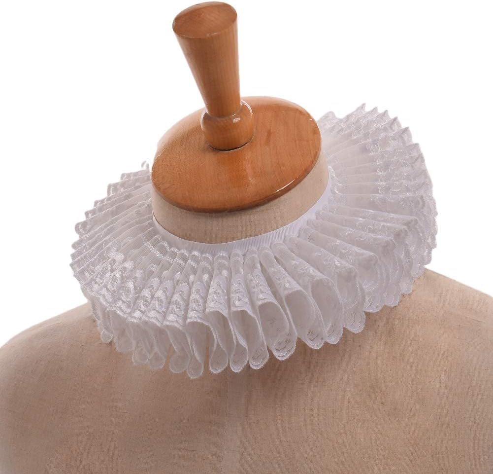 GRACEART Renaissance Elizabethan Ruff Collar Neck Ruffle