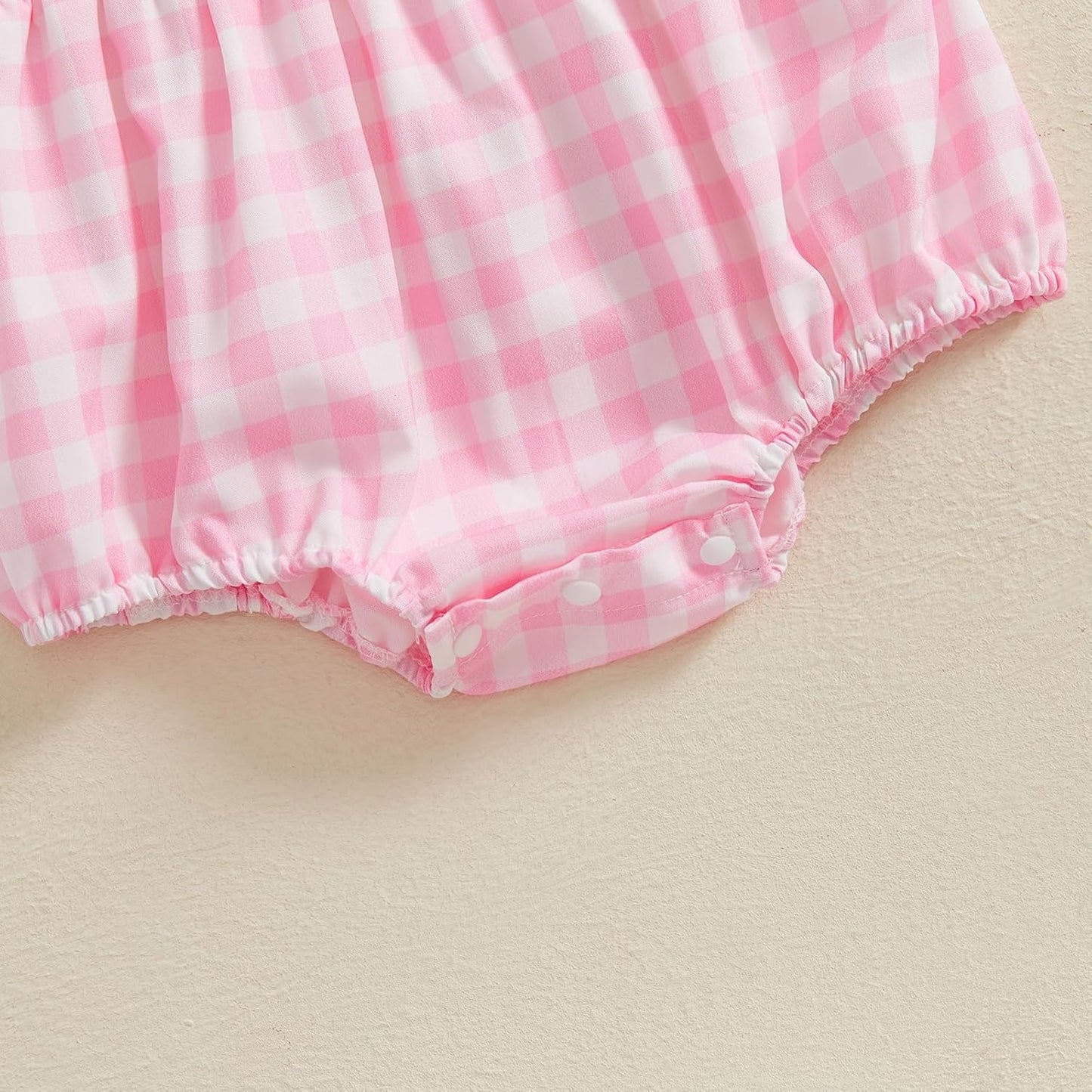 Newborn Baby Girl Golf Outfit Summer Doll Collar Bubble Short Sleeve Golfing Theme Embroidery Smocked Plaid Romper Bodysuit