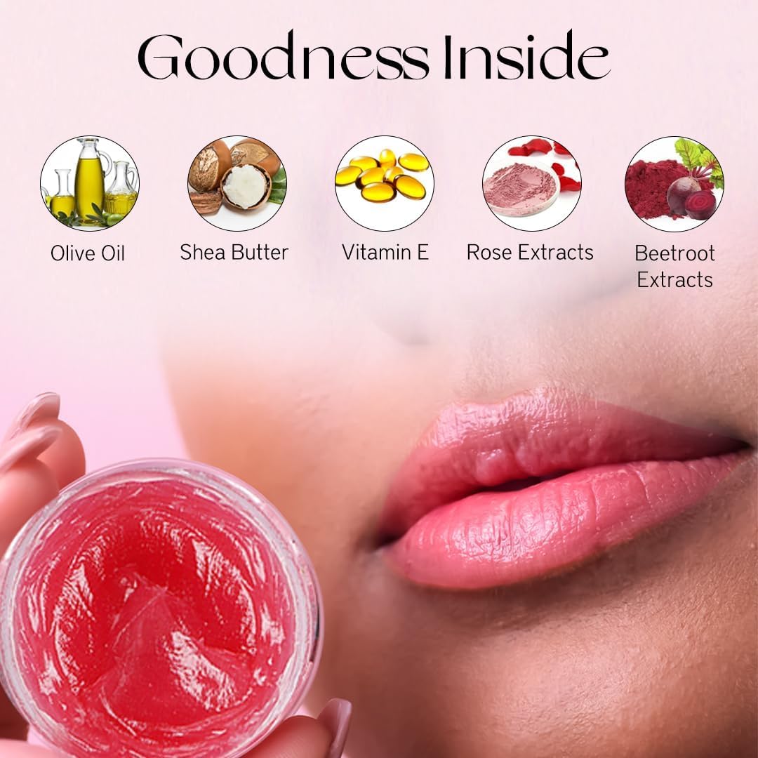 Nourish Mantra Beetroot & Rose Lip Balm with SPF | Made with Beetroot Extracts, Rose Extracts, Olive oil, Shea Butter, Vitamin E & Avocado Oil | For Dry, Chapped and Dark Lips | Best for Women and Men