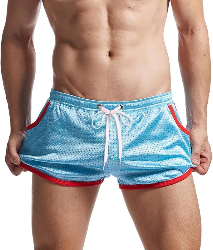 AIMPACT Mens Mesh 3 Inch Booty Shorts Sexy Side Split Athletic Workout Running Shorts