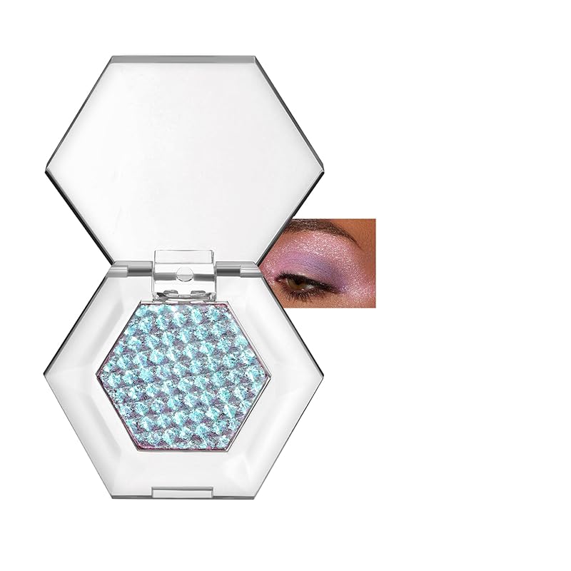 Chameleon Maroon Glitter Eyeshadow, Highly Pigmented Multichrome Color Shifting Shimmer Single Shadow, Holographic Sparkling Inner Corner Highlighter Shimmer Eye Makeup Palette, 03 Mocha
