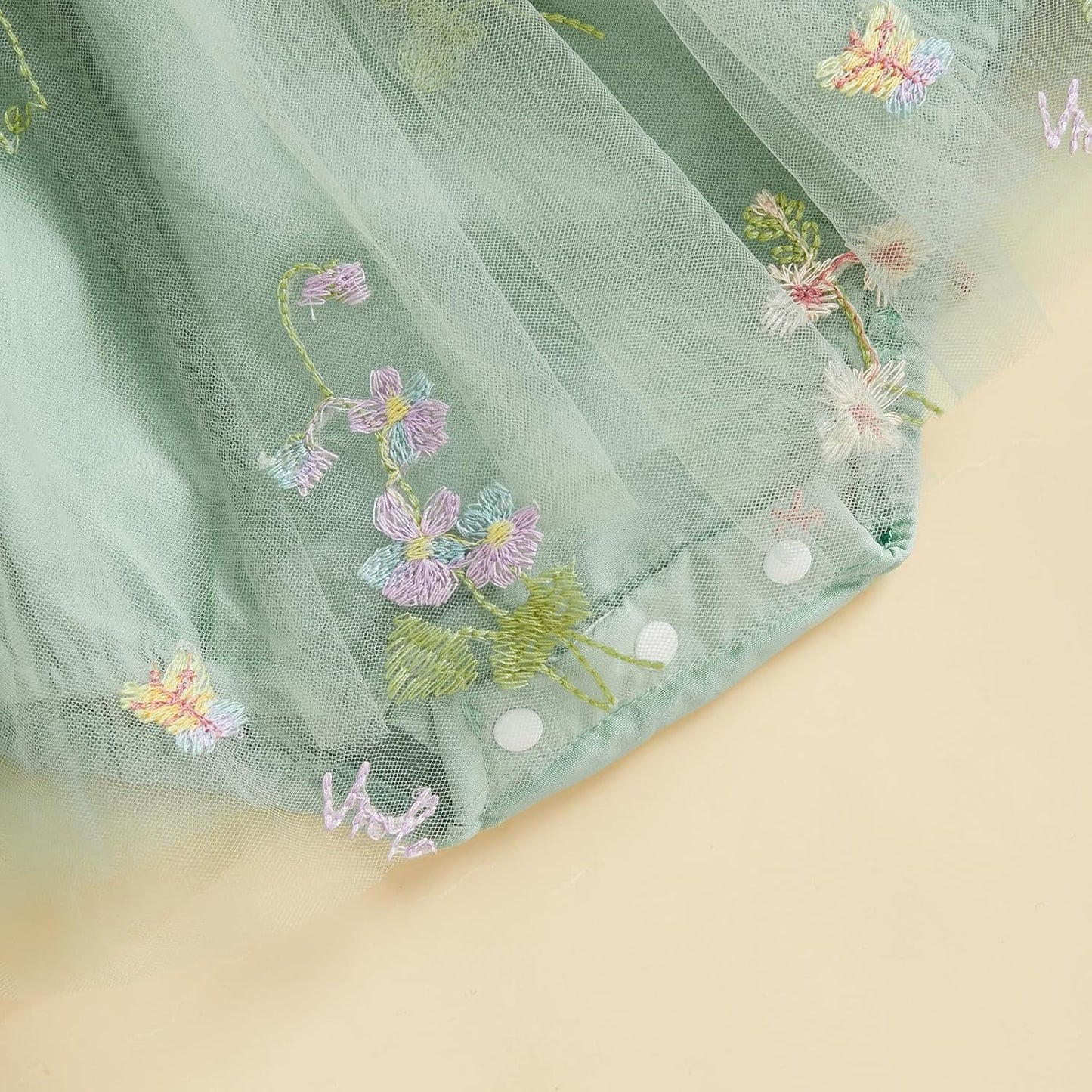 Baby Girls Tulle Tutu Dress Party Holiday Princess Dresses Infant Toddler Embroidery Flower Fairy Romper Dress - TrendyLookz