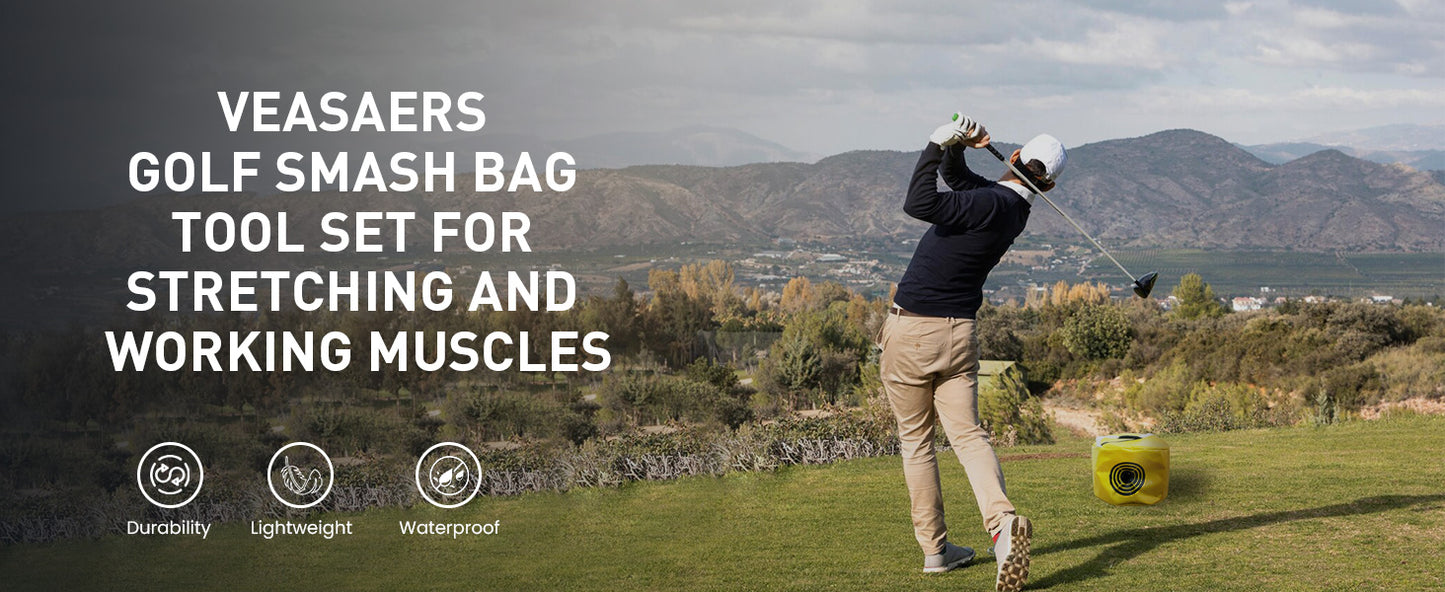 Golf Impact Bags Power Smash Hitting Bag with Arm Band Upgrade Swing Trainer Training Aids Waterproof Durable Gifts for Men Women Golf Impact Bags