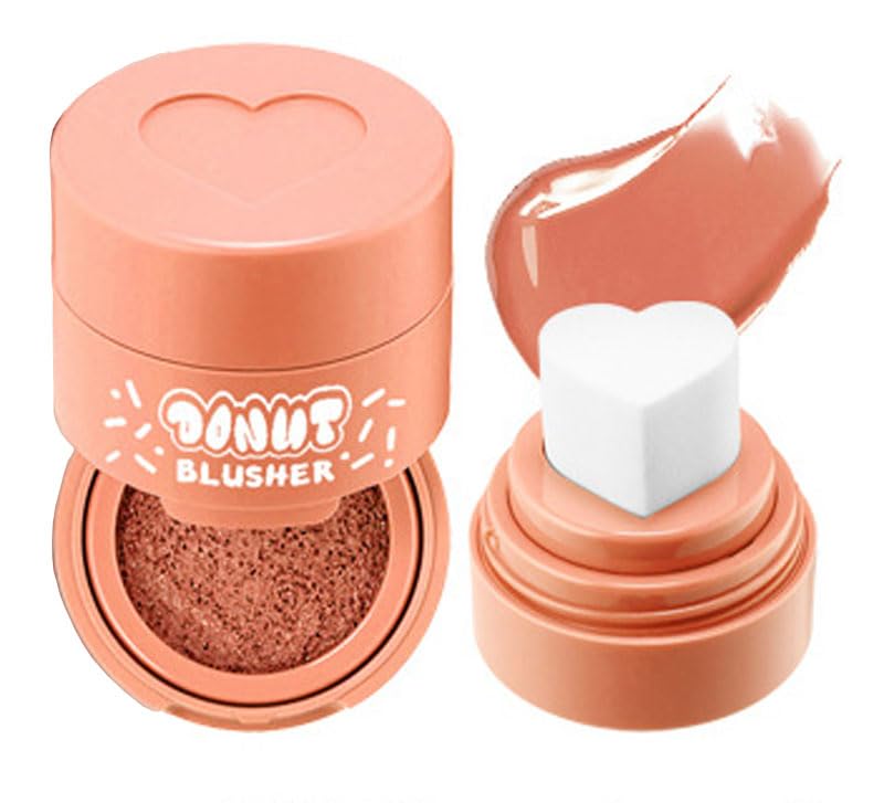 Liquid Blush with Heart Shaped Applicator, Natural Long Lasting, Light and Airy Makeup for Women (2), Pink