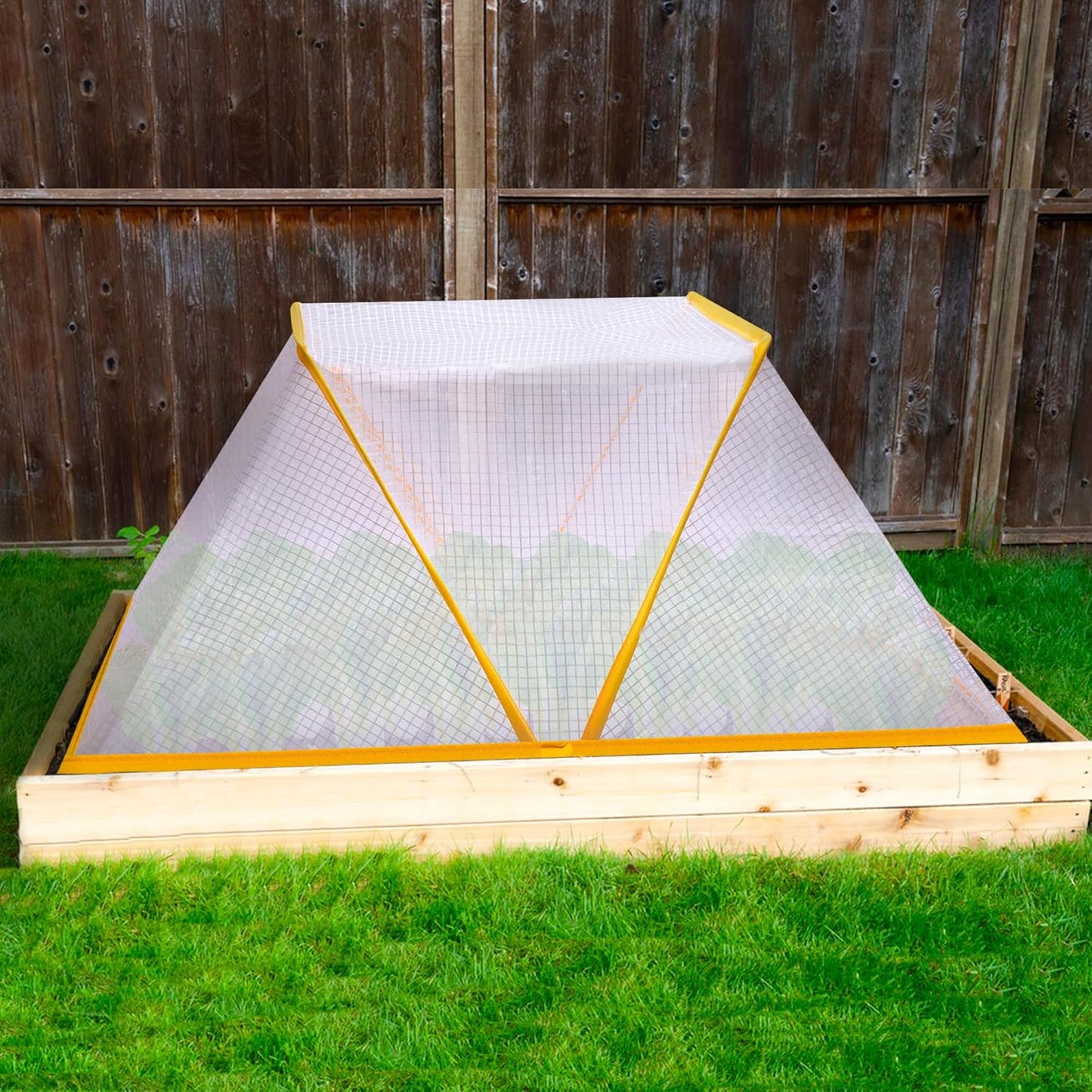 32.2" x 13" x 14.1" Garden Row Accelerator Plants Cover, Foldable Raised Garden Beds Vegetable Rows Plant Protector, Plant Net Cage Guard Greenhouse Cover for Protecting Vegetable Fruit from Animals
