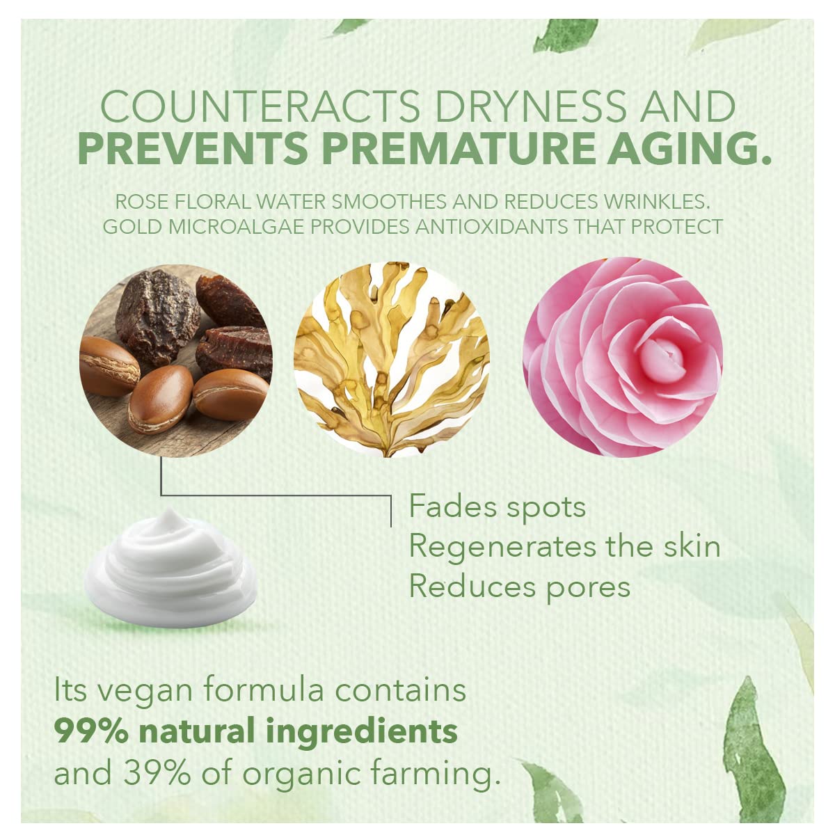 MARIE D'ARGAN Eternal Anti-Aging Elixir Day Cream 50 ml Organic, Vegan, Anti-wrinkle, Moisturizes, Regenerates, Dry skin, Mature skin