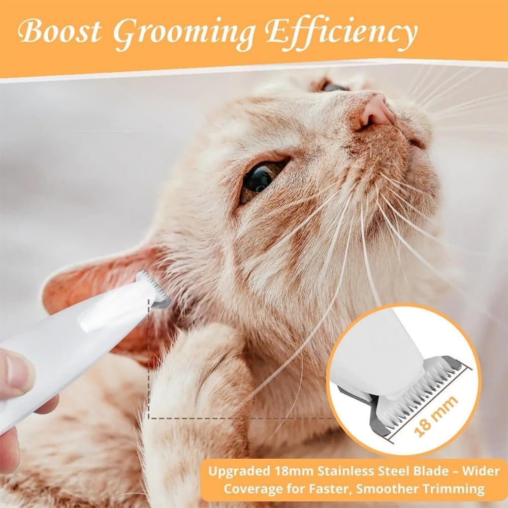 Belvedere Cat Trimmer, Belvedere Cat Grooming Trimmer, Rechargeable Quiet Pet Shaver for Paws, Ears, Eyes, Face and Buttocks (F2 White) - TrendyLookz