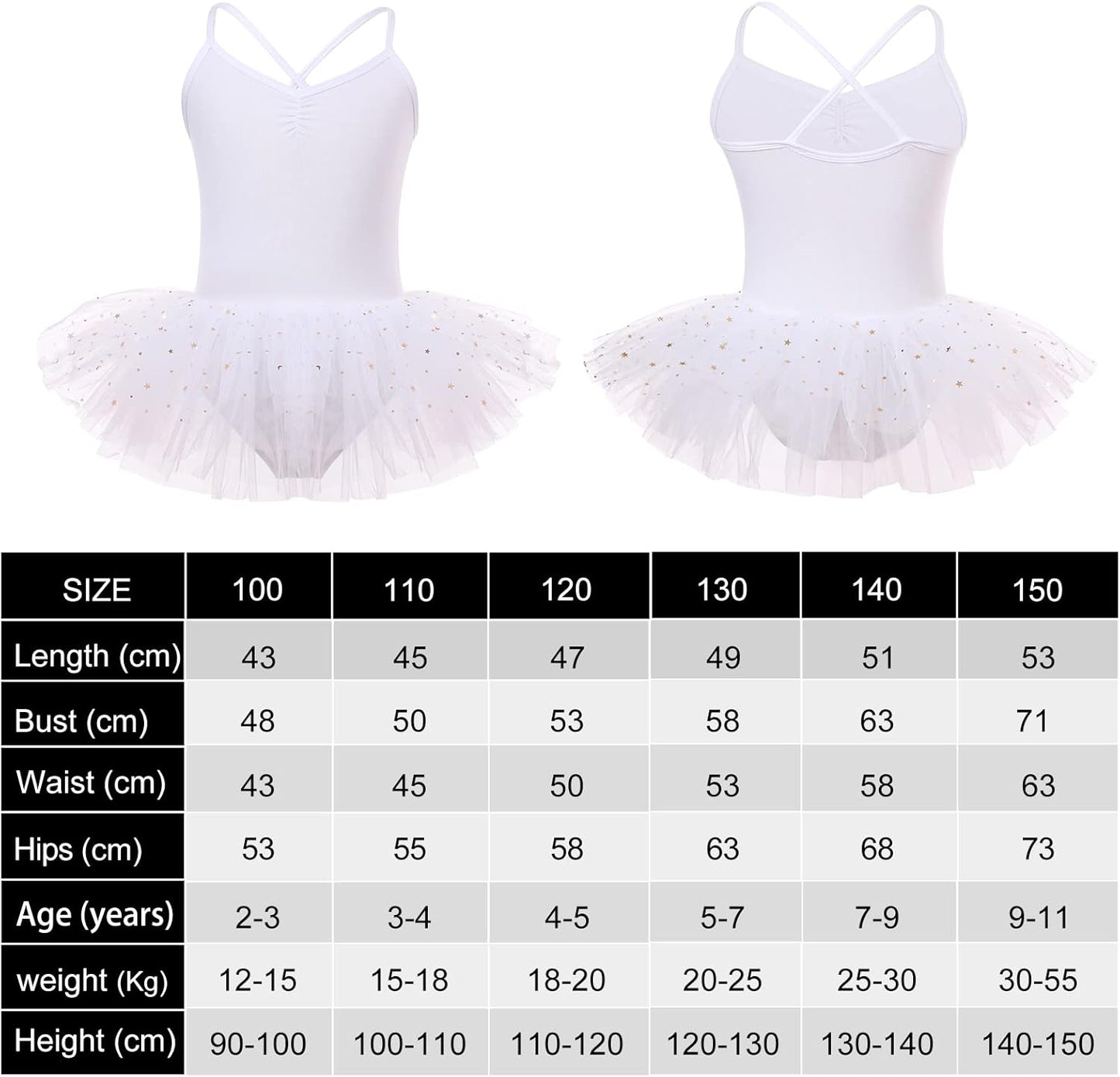 Bezioner Girls' Ballet Dress with Tutu Skirt Children Cotton Leotard Sleeveless Dance Outfits - TrendyLookz
