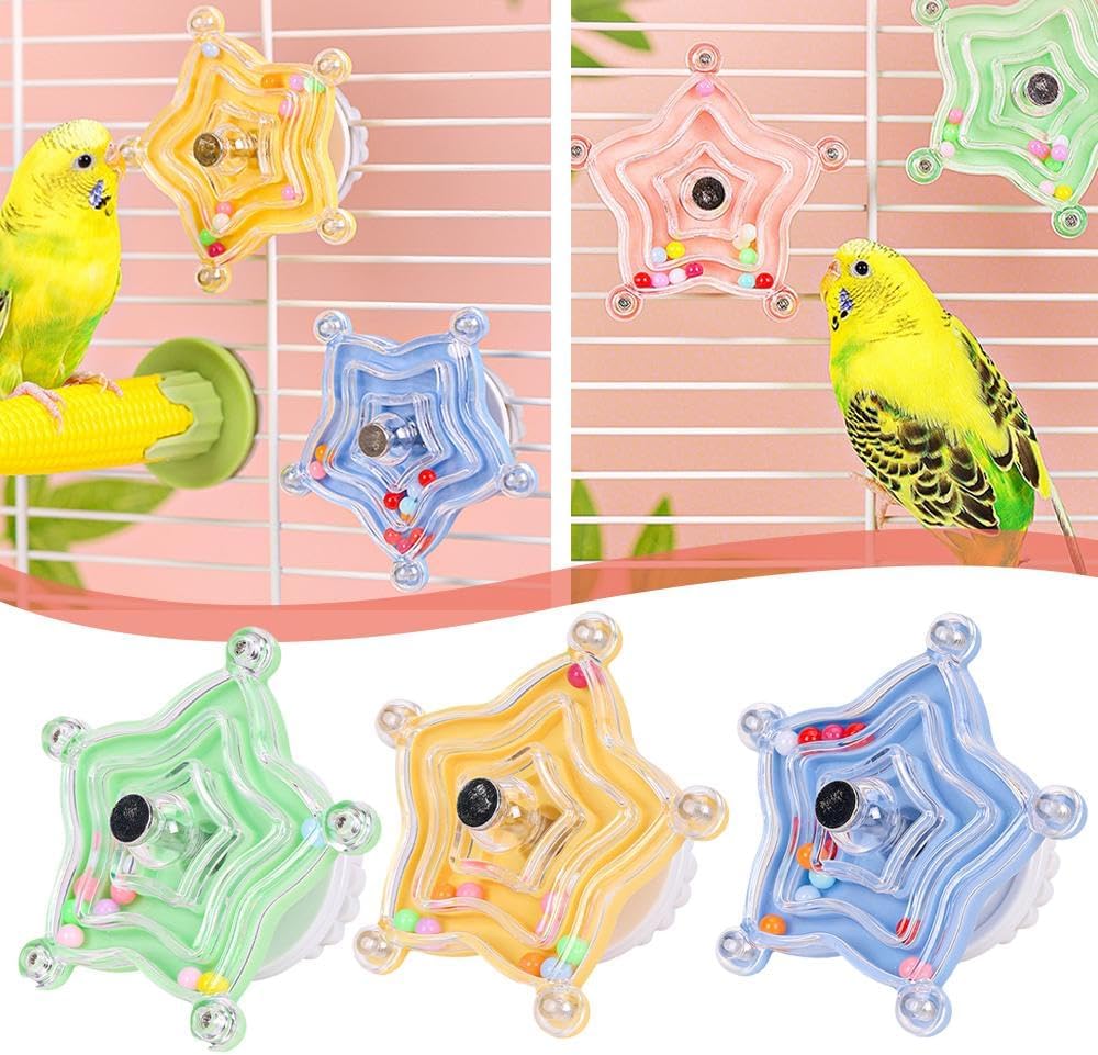 DIANX インコ おもちゃ Birdおもちゃ Chewむおもちゃ Rotationおもちゃ ヒトデのShape ChewむToy Training Educational Toys かじる ストレスResolve Rotating Toy オウム オカメインコ セキセイインコ Little Birdおもちゃ 1Each piece