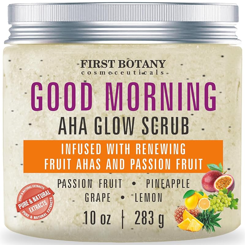 First Botany Cosmeceuticals, 100% Natural Arabica Coffee Scrub with Organic Coffee Coconut & Shea Butter Acne Anti Cellulite & Stretch Mark treatment Spider Vein Therapy, Varicose Veins Eczema, 10 oz