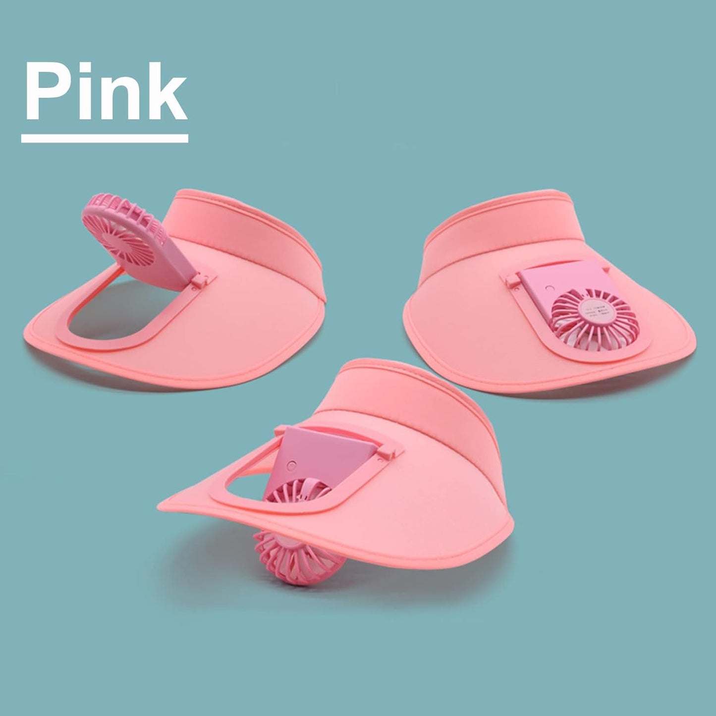 Sun Visors Hat with Fan for Women - Fan Visor Hat - Three Gear Mediation and Large Area Sun Protection