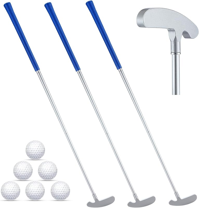 Wettarn 3 Sets Golf Putter Two Ways for Men Women Kids Club with 6 Practice Golf Balls for Left or Right Handed Golfers Indoor Outdoor