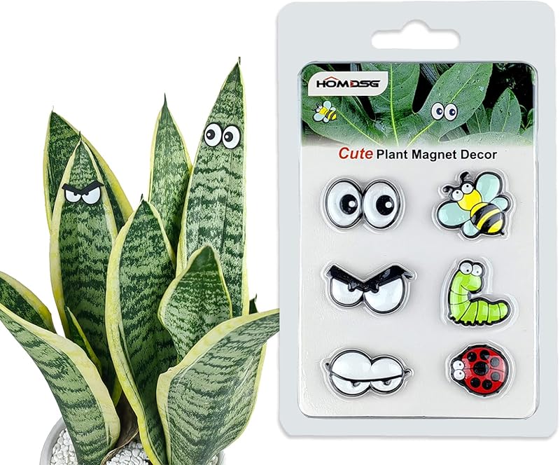 Monster Plant Magnets Eyes for Potted Plants, Funny Plant Safe Magnet Pins Charms, House Plant Accessories, Christmas Decorations Gift for Plant Lovers
