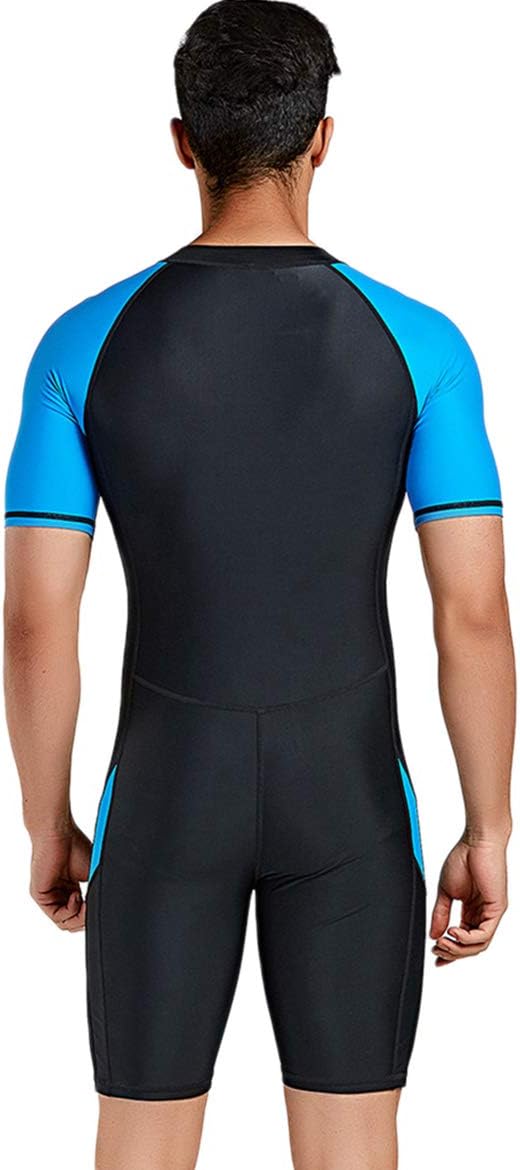Cokar Short Sleeve Men One-Piece Boyleg Swimsuit