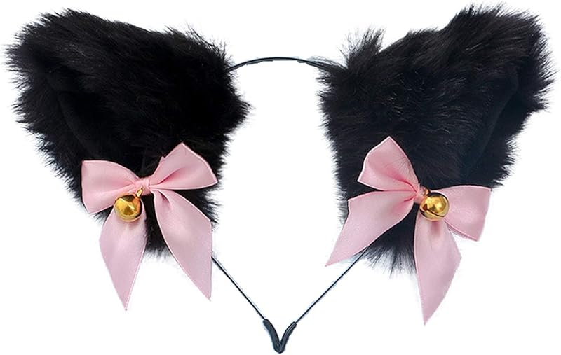 Faylay Cosplay Girl Plush Furry Cat Ears Headwear Accessory for Cam Girl Party