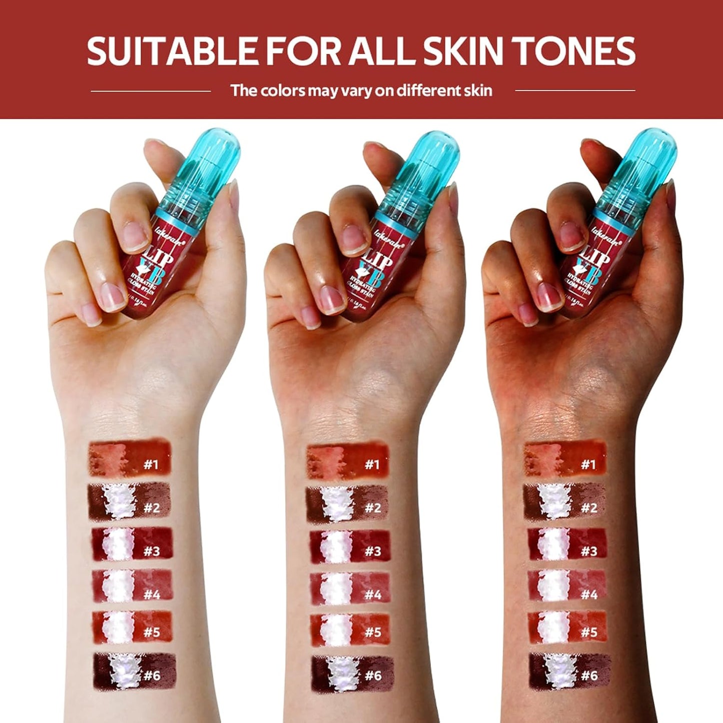 LIP VB Hydrating Lip Gloss Stain - 12HR Glossy Plump & Waterproof Moisture Lock, Non-Sticky Lip Treatment for Dry Lips Revival, Daily Wear & Night Care (Dripping In Rose)