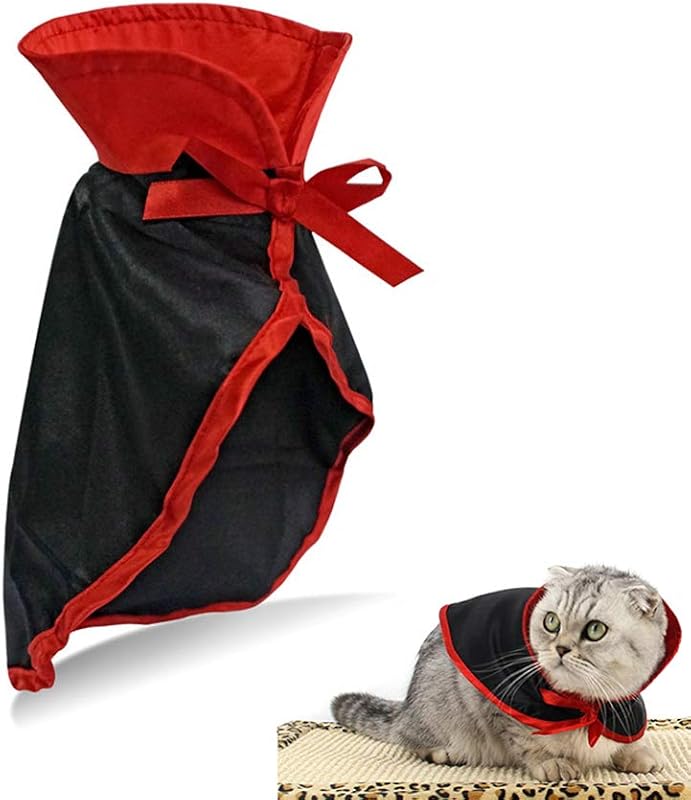 Pet Halloween Vampire Baron Cloak, Festival Cosplay Robe, Pet Halloween Costume Clothes Suit for Medium and Large Cats and Dogs