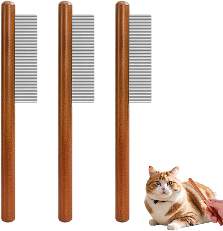 Kittynokurashi ムダWoolソフトブラシCat コーム Cats and Dogsコーム Woodenハンドルブラシ Flea Removalりコーム ペットUse マッサージ LinkまりをTakeりDivisionく Painくない Short Hair Medium Hair Long Hair Suitable for both Cats and Dogs (1個)