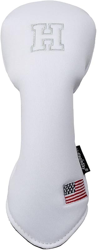 Golf Head Covers Driver Fairway #3#5 Hybrid USA Flag Memory Foam, for Men Women (Grey or White)