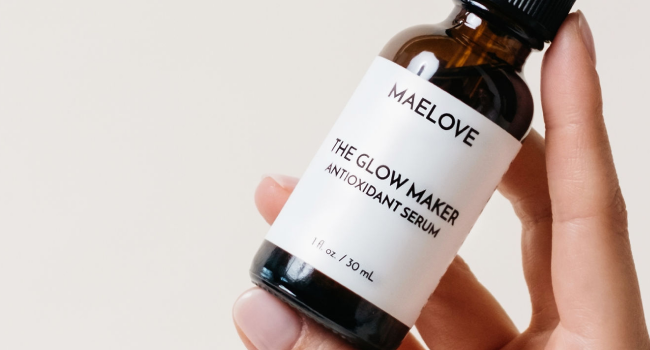 MAELOVE Glow Maker Vitamin C Serum with Vitamin E, Ferulic Acid & Hyaluronic Acid, Award-Winning Brightening and Hydrating Facial Serum, Unscented, 1.0 fl oz