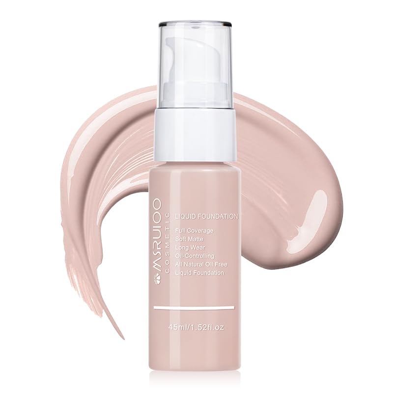 Liquid Foundation, Matte Finish, Weightless Full Coverage, Oil-Free, Non-Comedogenic, 1.52 fl oz (M006, 1pc)