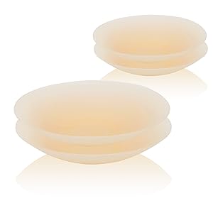 VOCH GALA Nipple Covers 2 Pairs-Seamless and Sheer Adhesive Silicone Nipple Pasties for Women Reusable, Sticky Breast Petals