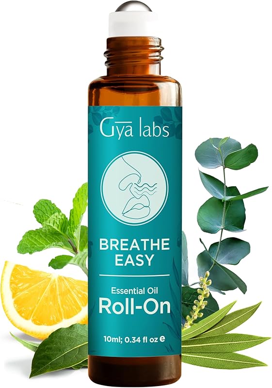 Gya Labs Peace Essential Oil Roll on - 100% Pure Natural Calming Oil for Fatigue, Blend with Patchouli, Frankincense, Aromatherapy Relaxation Gifts for Women and Men, Travel Size (0.34 Fl Oz)