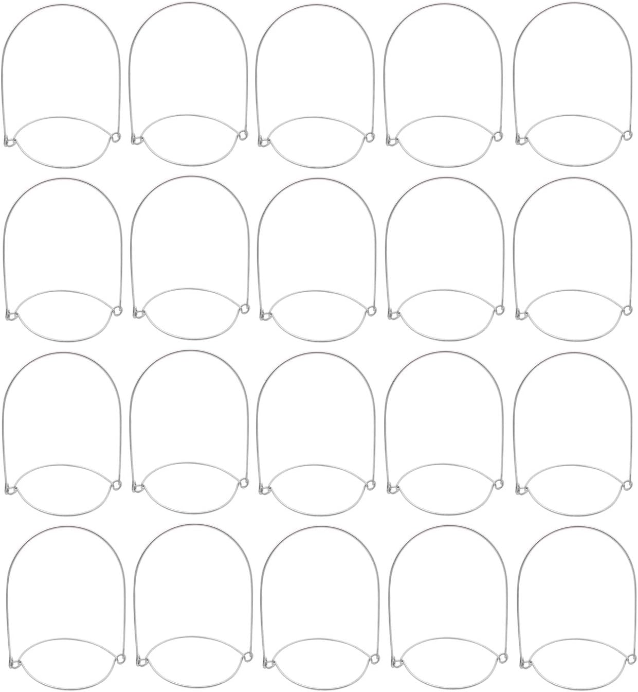 24PCS Stainless Steel Mason Jar Wire Hangers 3.9″×2.6″ Regular Mouth Wire Handles for Mason, Ball, Canning Jars, Ball Pint Jar