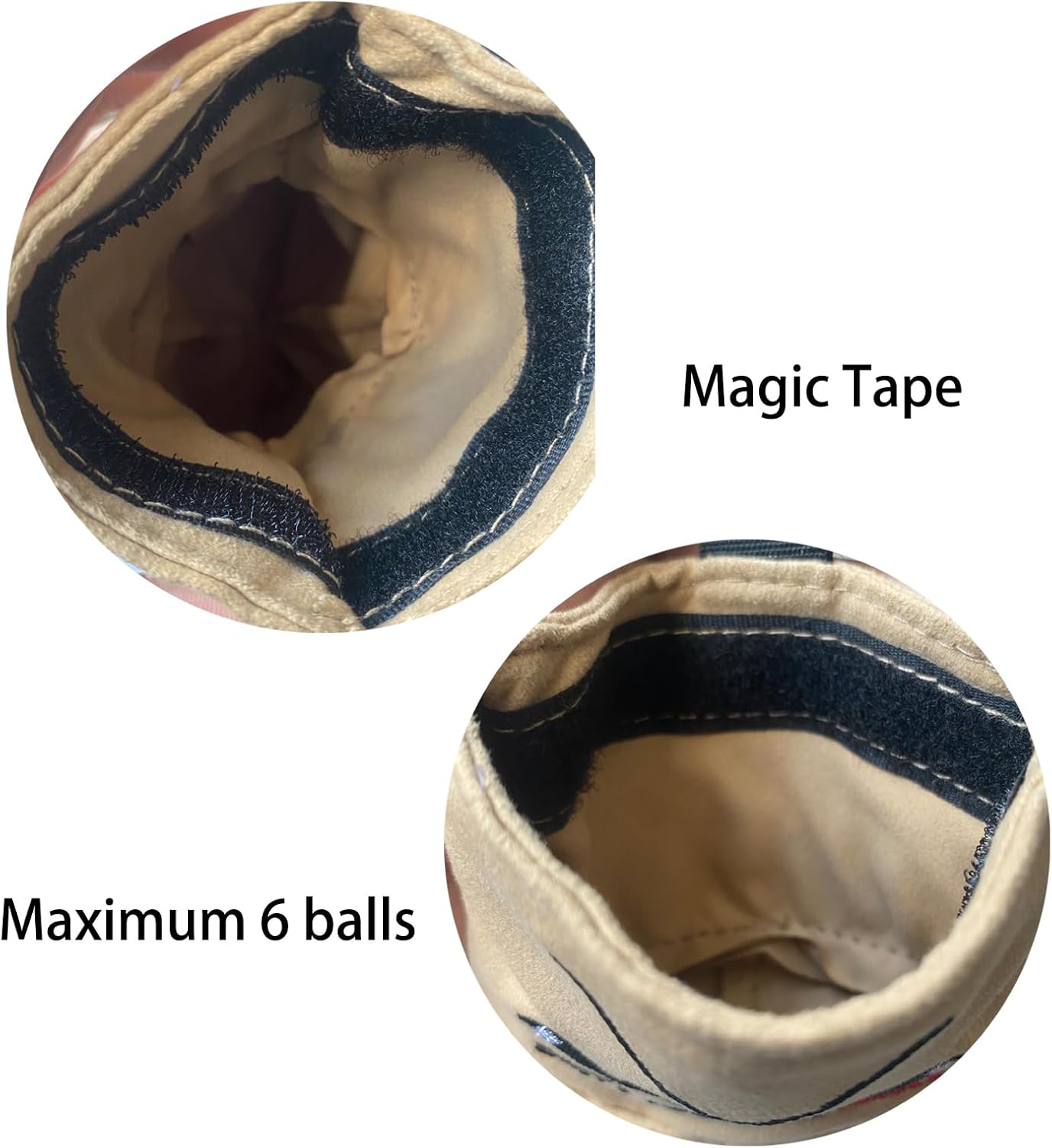 Endysis Golf Ball Funny Bag, Golf Ball Storage Pouch, Funny Print Golf Accessories Bag with Golf Tee Holder, Keychain, 6 Balls Capacity, Gift for Men Women