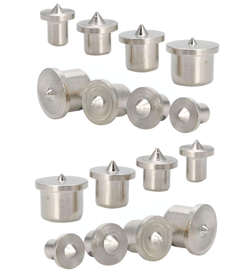 16 Pcs Wood Dowel Tenon Centers Dowel Pin Center Point Woodworking Alignment Tool 6/8/10/12mm, Set of 4