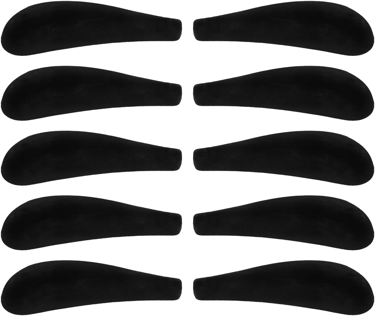 DOITOOL 10Pcs Velvet Hangers Shoulder Form Hanger Shoulder Pads Black Hanger Shoulder Protectors 0.2 Inch Wide Non-Slip Hanger Shoulder Shaper for Velvet Flocking Hangers